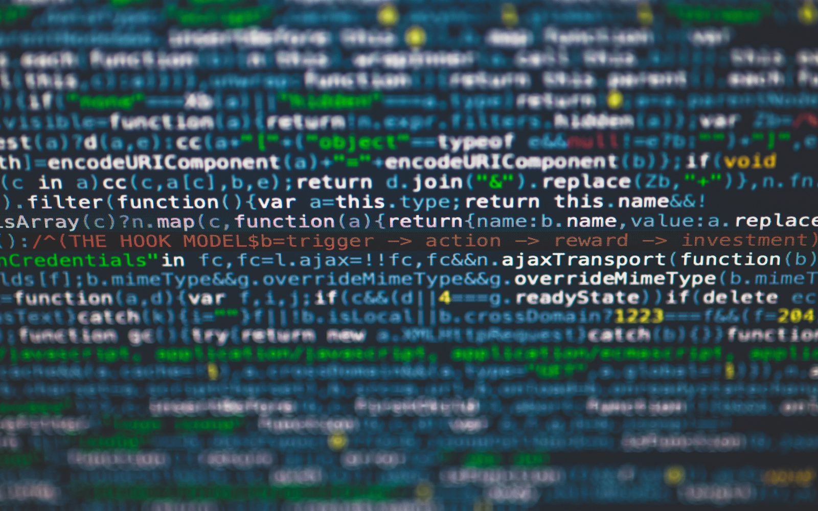 Code coloré affiché sur un écran d'ordinateur