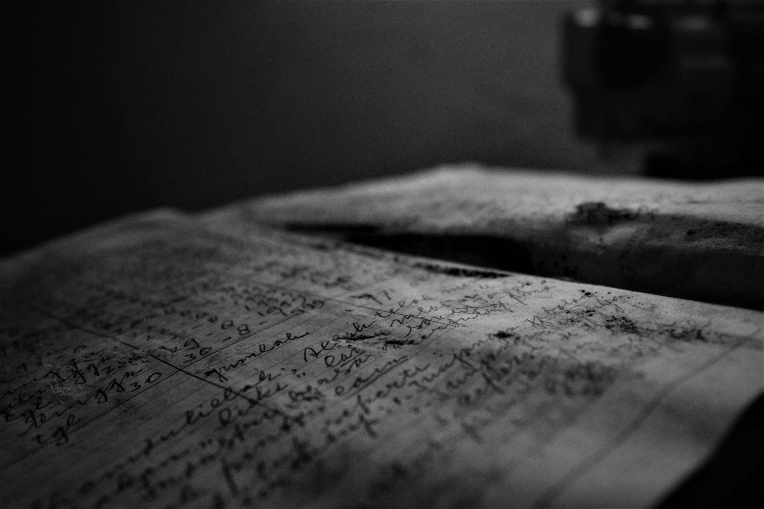 Registre manuscrit ancien aux détails texturés