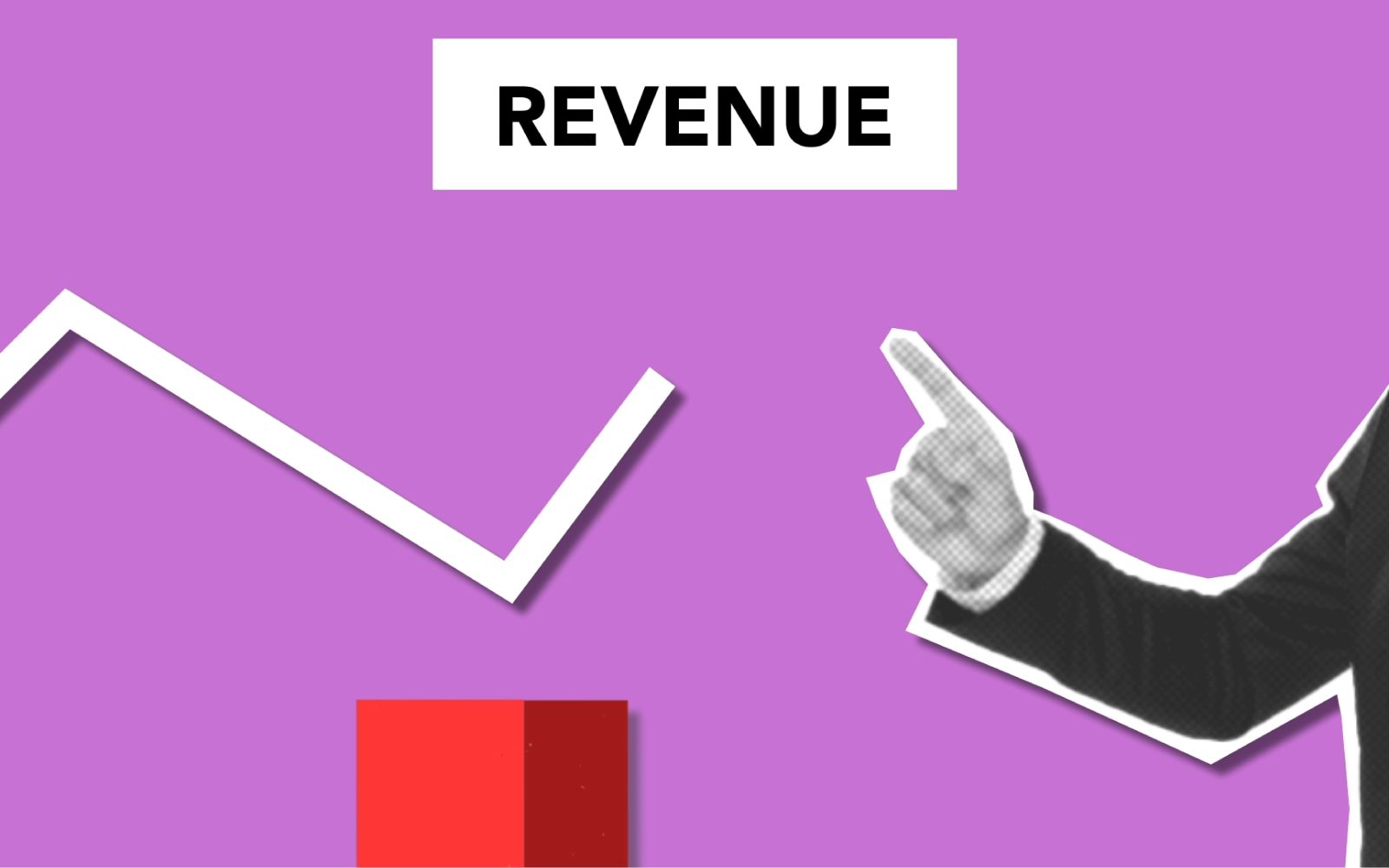 Homme d'affaires montrant hausse revenus graphique